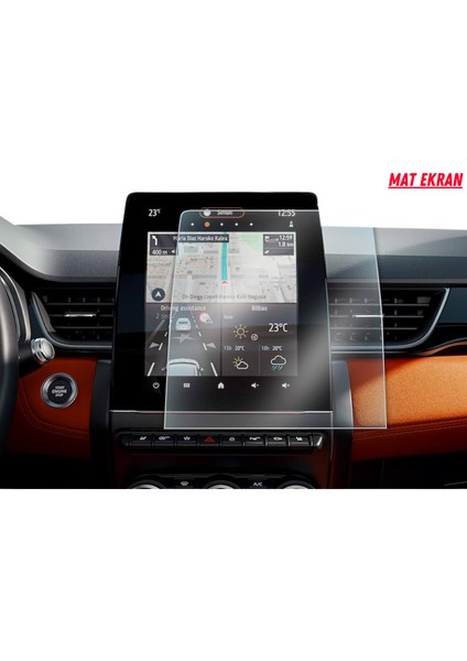 Renault Clio 5 R Link 9.3 Inç Navigasyon ve Multimedya Uyumlu Mat Ekran Koruyucu modelleri