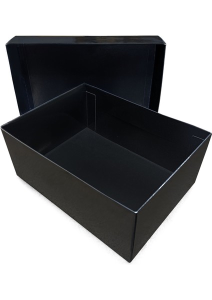 Siyah Parlak Selefonlu Krome Karton Hediye Kutusu fırsatları