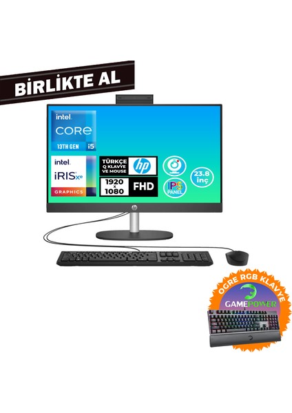 Proone 240 G10 I5-1334U 16GB 512GB SSD 23.8" Fhd W11P All In One Pc + Gaming Klavye B70VFAT 050