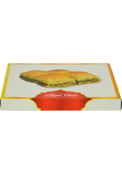 Tepsi Baklava Kutusu 800 Gram Afiyet Olsun Yazılı