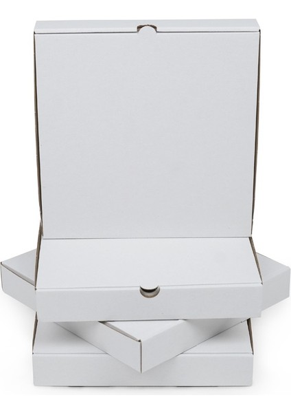 Baskısız Beyaz Pizza Kutusu 32X32X4 cm modelleri