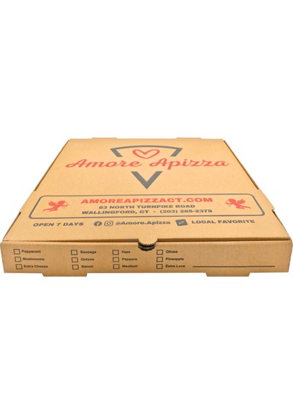 Amore Apizza B Dalga 41X41X5.3 cm Pizza Kutusu