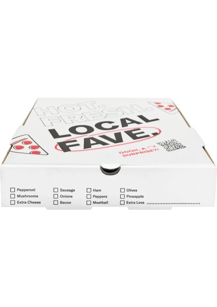 Local Fave B Dalga 25.5X25.5X5CM Pizza Kutusu