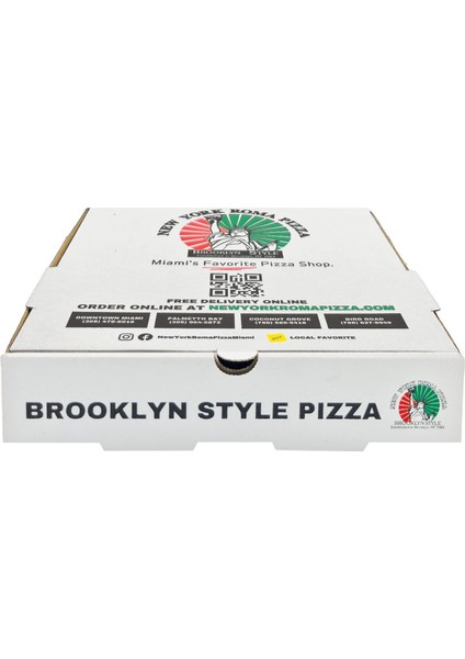 New York B Dalga 25.5X25.5X5 cm Pizza Kutusu