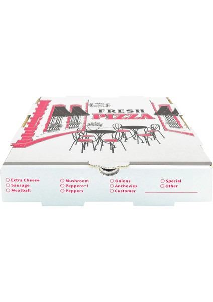 Fresh Pizza B Dalga 26X26X.5 cm Pizza Kutusu