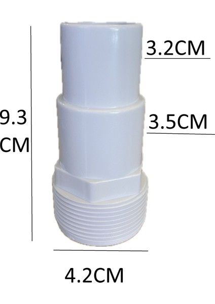 Hortum Adaptörü Beyaz 1,5"