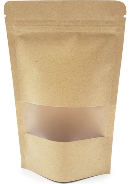 Pencereli Kraft Doypack 20X30X10 cm 1.000 Gram