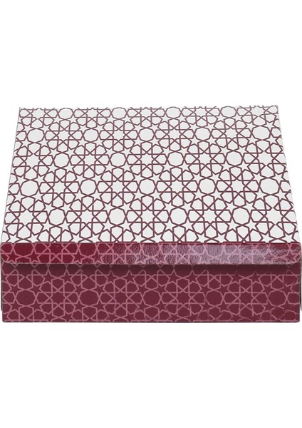 Selefon ve Sedefli Kuru Pasta Kutusu 1.000 Gram Yıldız Desenli