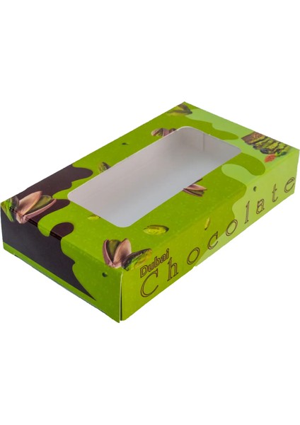 Geçmeli Hazır Baskılı Dubai Çikolatası Kutusu 14X8X2.8 cm
