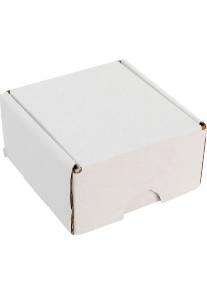 Oluklu Geçmeli Beyaz E-Ticaret Kutusu 8X7X4 cm