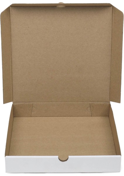 Baskılı Beyaz Pizza Kutusu 34X34X4 cm fırsatları