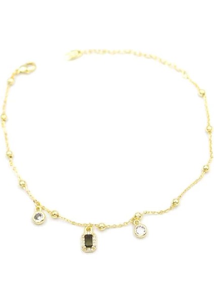 Renkli Taşlı Halhal - Siyah fiyatları