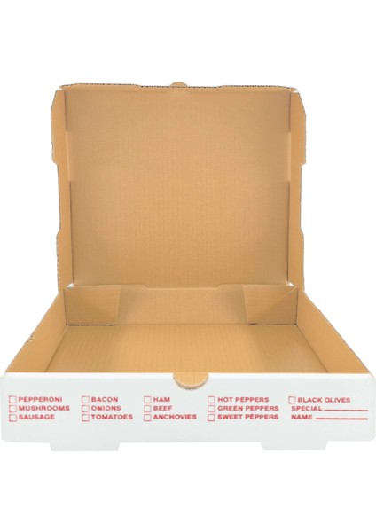 Delicious Pizza Beyaz B Dalga 40.5X40.5X5 cm Pizza Kutusu modelleri