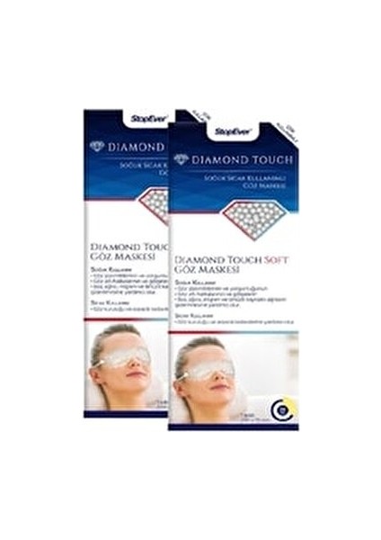 Diamond Touch Soft Göz Maskesi 2 Adet Soğuk ve Sıcak Kullanıma Uygun Rahatlatıcı Maske