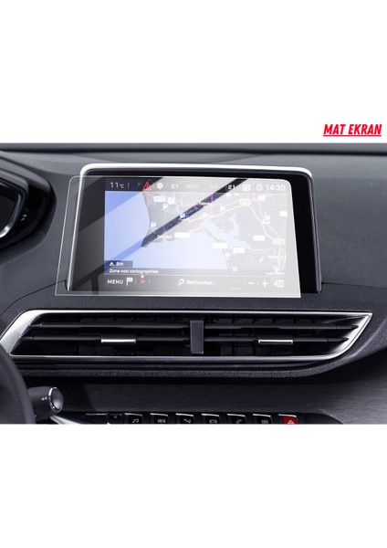 Peugeot 3008 Allure 2024 Navigasyon ve Multimedya Uyumlu Mat Ekran Koruyucu