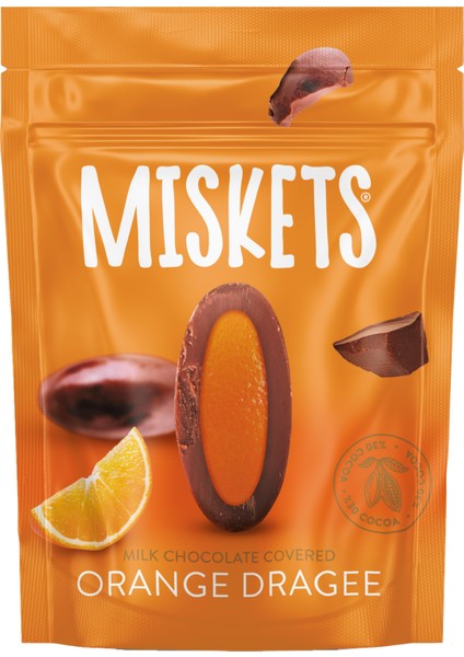 Sütlü Çikolata Kaplamalı Portakal Draje 70 gr