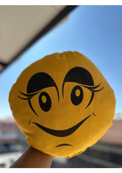 Büyük Boy Emoji Yastık Hediyelik Yastık Seyahat Boyun Yastığı