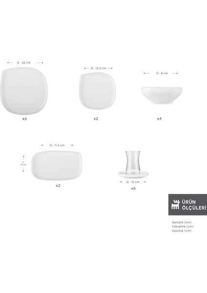 Forever Bone Oggi 26 Parça 6 Kişilik Kahvaltı Seti fiyatları