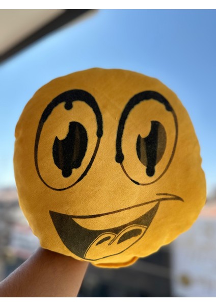 Büyük Boy Emoji Yastık Hediyelik Yastık Seyahat Boyun Yastığı