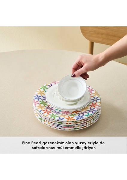 Fine Pearl Confetti 26 Parça 6 Kişilik Kahvaltı Takımı Gold