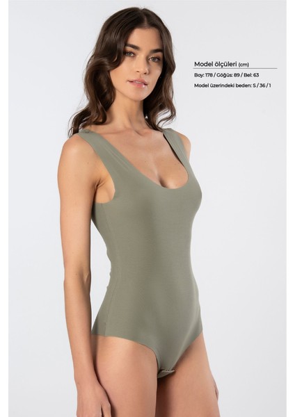 Türen Kadın Lazer Kesim Pamuklu Çıtçıtlı Body 905/YEŞIL fiyatları