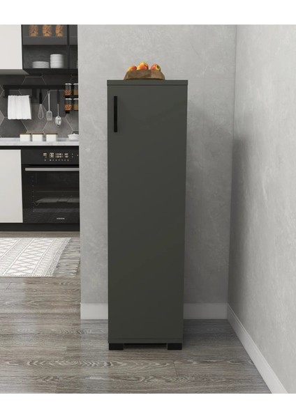 Çok Amaçlı Tek Kapaklı Mini Dolap Erzak Dolabı Banyo Dolabı