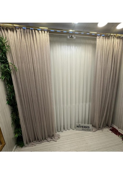Nivemeshome Mırabella2 WJ12031.802 1/3 Sık Pileli Tül Perde Apm modelleri