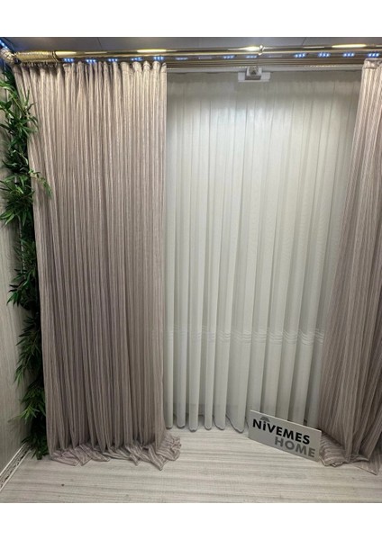 Nivemeshome Mırabella2 WJ12031.802 1/3 Sık Pileli Tül Perde Apm