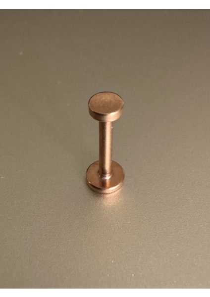 Cerrahi Çelik Bar Içinden Vidalı Labret Piercing-Dudak-Helix, Tragus, Bar Uzunluğu 8mm-1 Adet