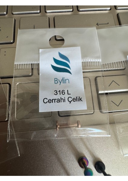 Cerrahi Çelik Bar Içinden Vidalı Labret Piercing-Dudak-Helix, Tragus, Bar Uzunluğu 8mm-1 Adet modelleri