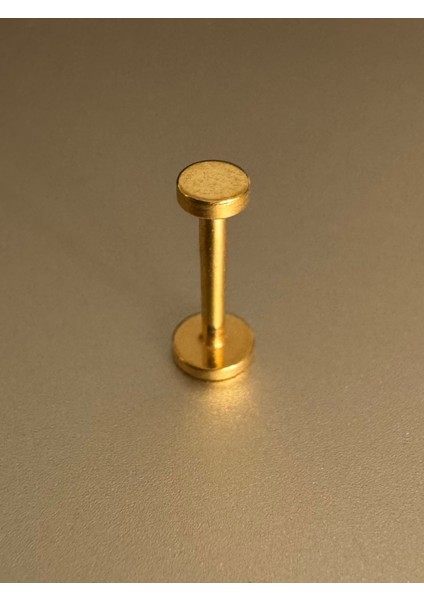 Cerrahi Çelik Bar Içinden Vidalı Labret Piercing-Dudak-Helix, Tragus, Bar Uzunluğu 8mm-1 Adet