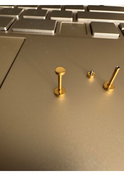 Cerrahi Çelik Bar Içinden Vidalı Labret Piercing-Dudak-Helix, Tragus, Bar Uzunluğu 8mm-1 Adet fiyatları