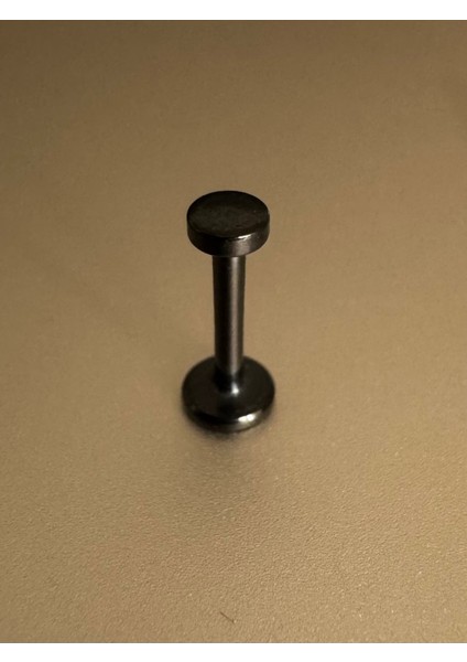 Cerrahi Çelik Bar Içinden Vidalı Labret Piercing-Dudak-Helix, Tragus, Bar Uzunluğu 8mm-1 Adet