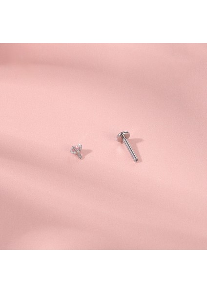 %100 Cerrahi Çelik Pıercıng Dudak /kulak/burun- Taş Çapı 2,5mm - Bar uzunluğu 6mm/1 Adet fırsatları