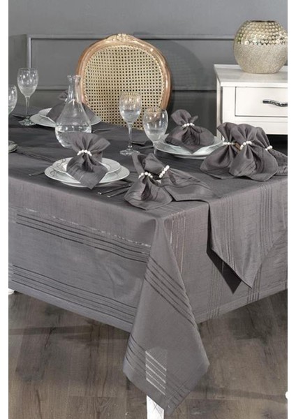 Corvver 26 Parça Dertsiz Masa Örtüsü Takımı Antrasit modelleri