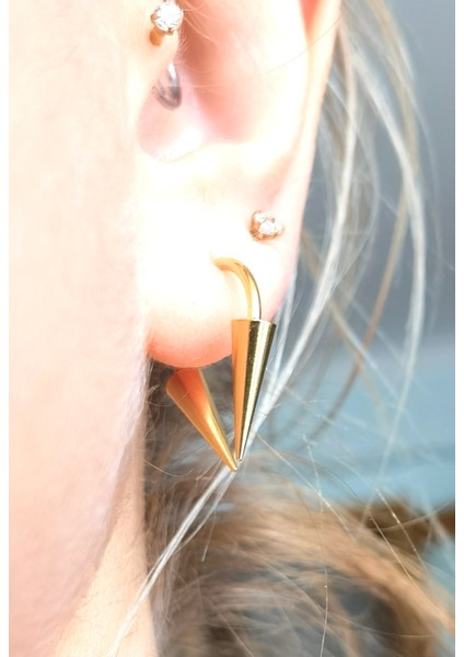 %100 Cerrahi Çelik Uzun Spaky Uçlu Septum, Helix Halka Piercing-Spaky 12MM-ÇAP 10MM- 1 Adet indirimleri