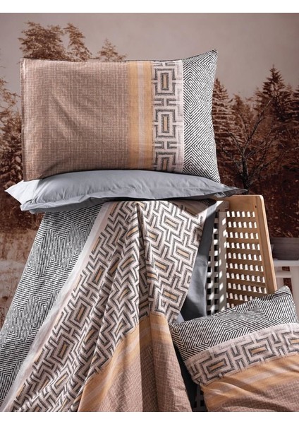 Toprak Vertu Antrasit Çift Kişilik Nevresim Takımı