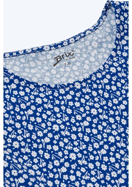 Kız Çocuk Desenli Fırfır Elbise Lacivert Renk indirimleri