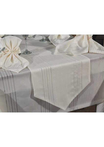 Corvver 26 Parça Dertsiz Masa Örtüsü Takımı Krem fiyatları