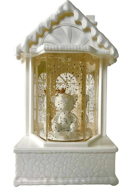 LLM-HDY0244 Şatoda Ayıcıklar Sim Atan Işıklı Sesli Fanus