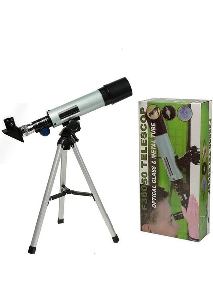 50x360 Mini Teleskop Kara Uzay Teleskobu Aliminyum Gövde Tripodlu fırsatları