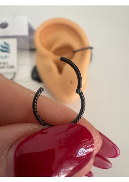 Cerrahi Çelik Burgu Kilitli Halka Piercing-Septum,conch,lobe,yan Dudak,smiley,meme UCU-12MM-1 Adet fiyatları