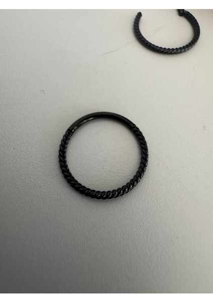 Cerrahi Çelik Burgu Kilitli Halka Piercing-Septum,conch,lobe,yan Dudak,smiley,meme UCU-12MM-1 Adet