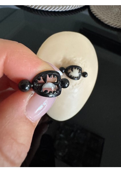 Cerrahi Çelik Vampire Nipple Piercing- Bar Uzunluğu 12MM- 1 Adet