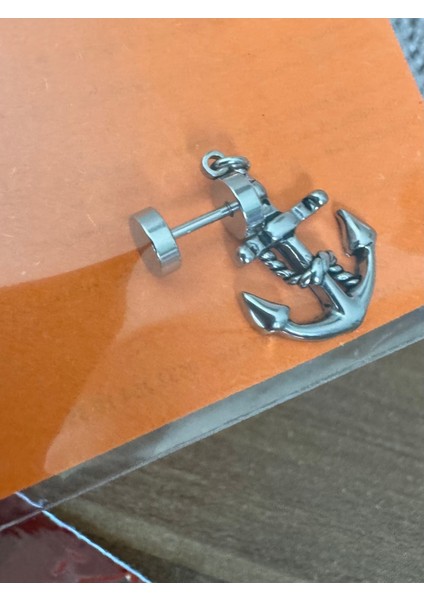 Unisex Çelik Sallantılı Çapa Model Piercing Küpesi Paslanmaz, Kararmaz -1 Adet fırsatları