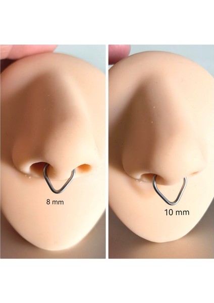 %100 Cerrahi Çelik Kilitli Damla Piercing / Çap 8mm (Smiley, Helix, Lobe, Septum)- 1 Adet indirimleri