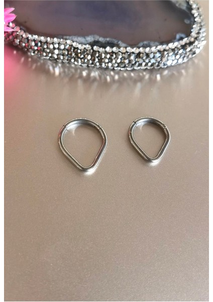 %100 Cerrahi Çelik Kilitli Damla Piercing / Çap 8mm (Smiley, Helix, Lobe, Septum)- 1 Adet modelleri