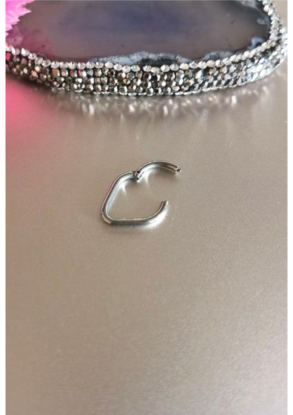 %100 Cerrahi Çelik Kilitli Damla Piercing / Çap 8mm (Smiley, Helix, Lobe, Septum)- 1 Adet fırsatları