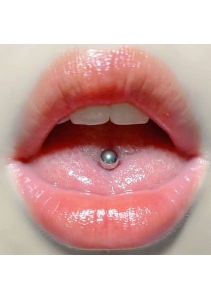 %100 316 L Cerrahi Çelik Dil Piercingi -Bar uzunluğu 18mm/ Top Çapı 6mm- 1 Adet fırsatları