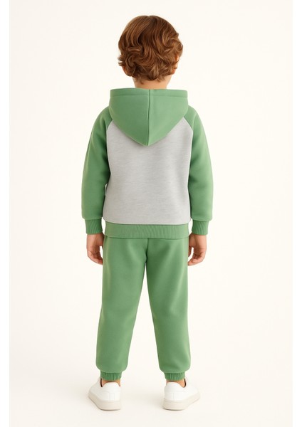 Erkek Çocuk Explore Baskılı 3 Iplik Kalın Kışlık Alt Üst Takım AK13539 modelleri